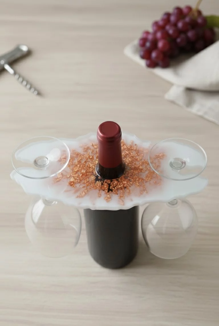 Porte Verres Artisanal en Résine+ verres